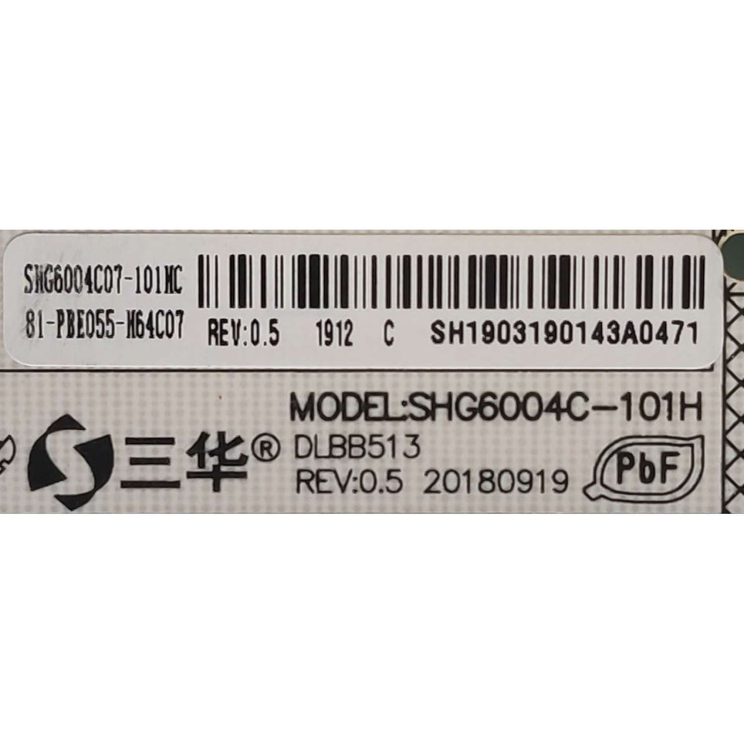 FUENTE DE PODER PARA TV KALLEY / NUMERO DE PARTE 81-PBE055-H64C07 / SHG6004C-101H / DLBB513 / 20180919/ PANEL LVU550LGDX E0110 / MODELO K-LED55UHDSPK	 - Imagen 3